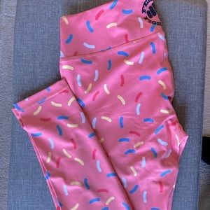 Feed me or fight me donut sprinkles leggings
